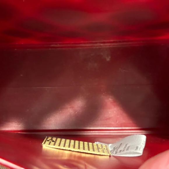 EMPERIA Jelly Quilted Look Mini Crossbody Bag in Deep Burgundy NEW WITH TAGS - Picture 15 of 15